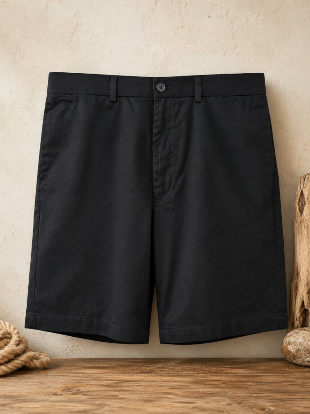 Roundtree & Yorke Easy Care Black Men's Casual Shorts - 36x9